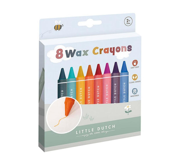 8 WAX CRAYONS