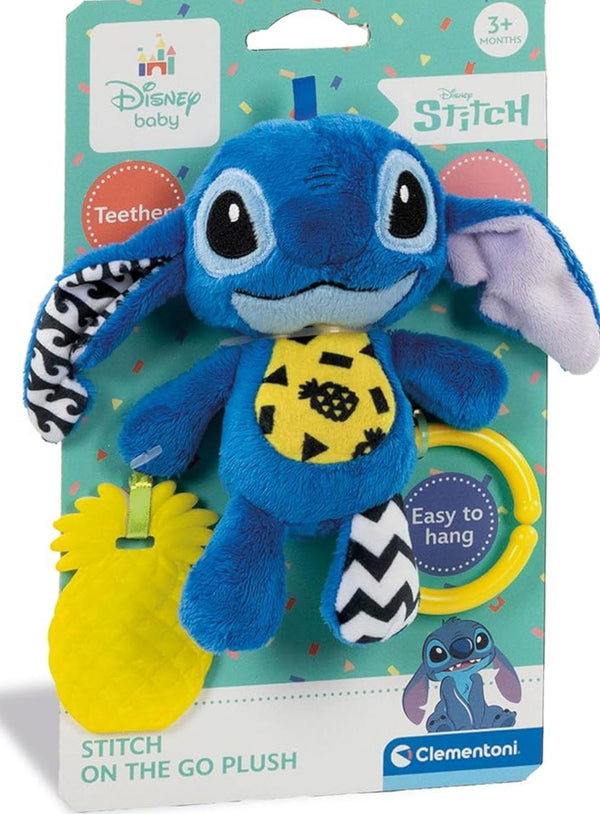 Clementoni Disney Baby On The Go Plush Stitch-Peluche Prima Infanzia